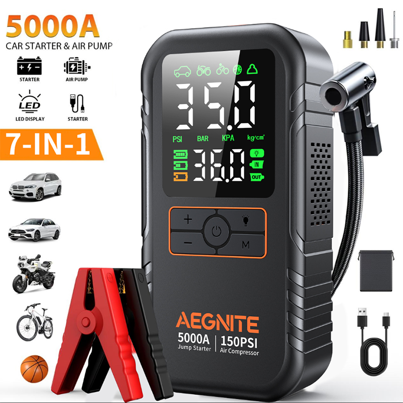 Jump Starter 12V Diesel - 5000A Peak Jump Starter 12V with