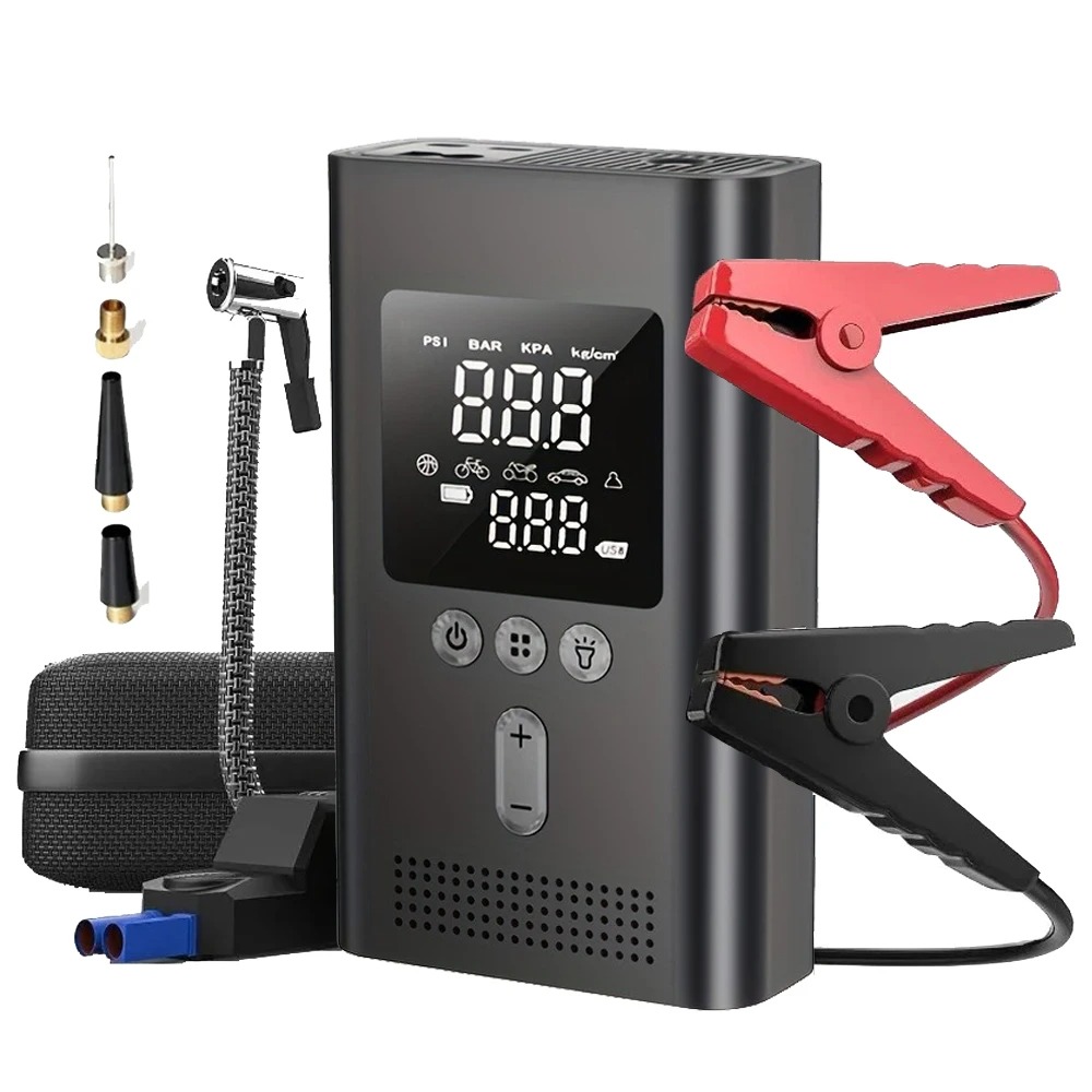 Lithium Jump Starter 3000A Peak - 5-in-1 Multifunctional Air Pump Jump Starter