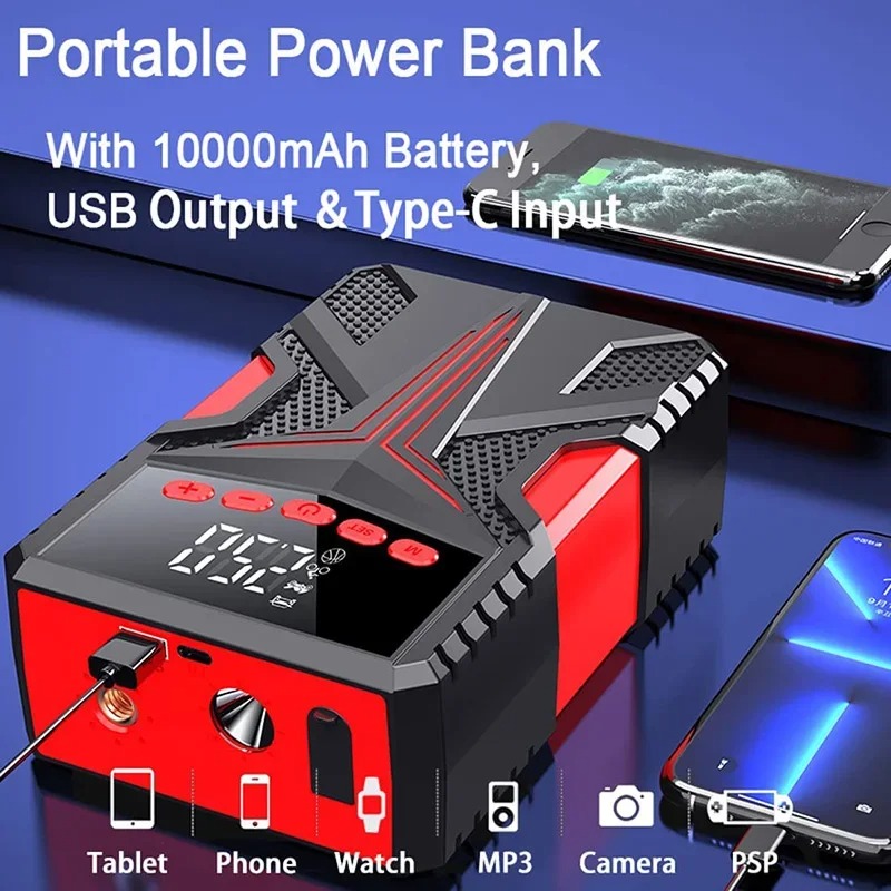 Car Jump Starter & Tire Inflat - Jump Starter 12V Diesel review and price