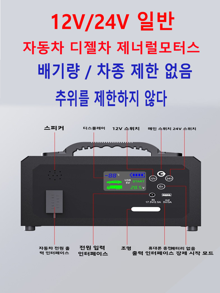 6000A Super Capacitor Jump Sta - Car Jump Starter 12V 24V Truck review and price