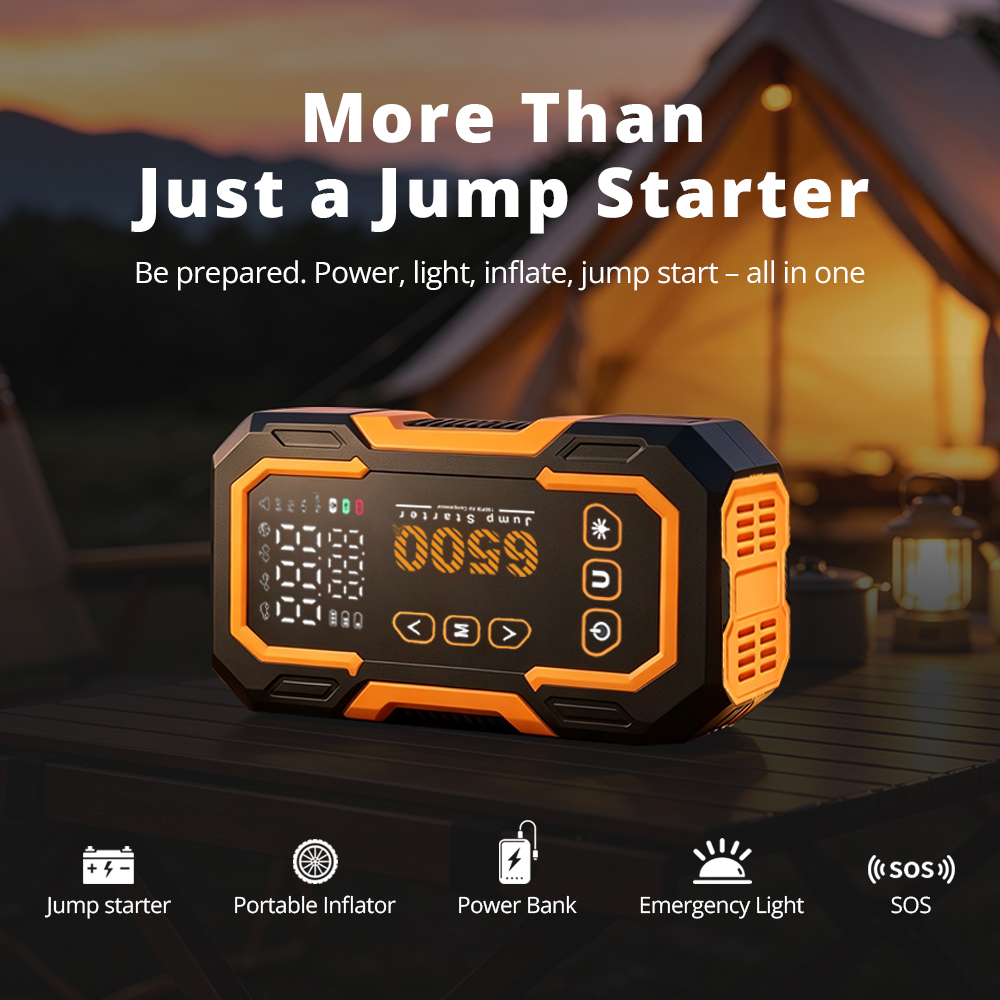 6500A Car Battery Starter–12V  - Solar Jump Starter Power Bank review and price