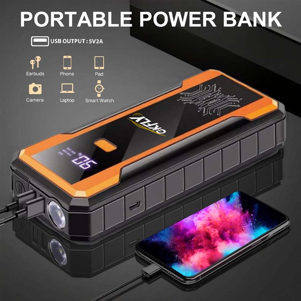 GKFLY 4000A Car Battery Emerge - Portable Jump Starter 4000A review and price