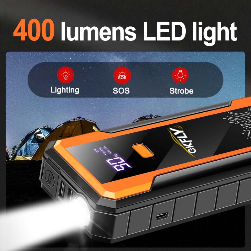 GKFLY 4000A Car Battery Emerge - Portable Jump Starter 4000A review and price