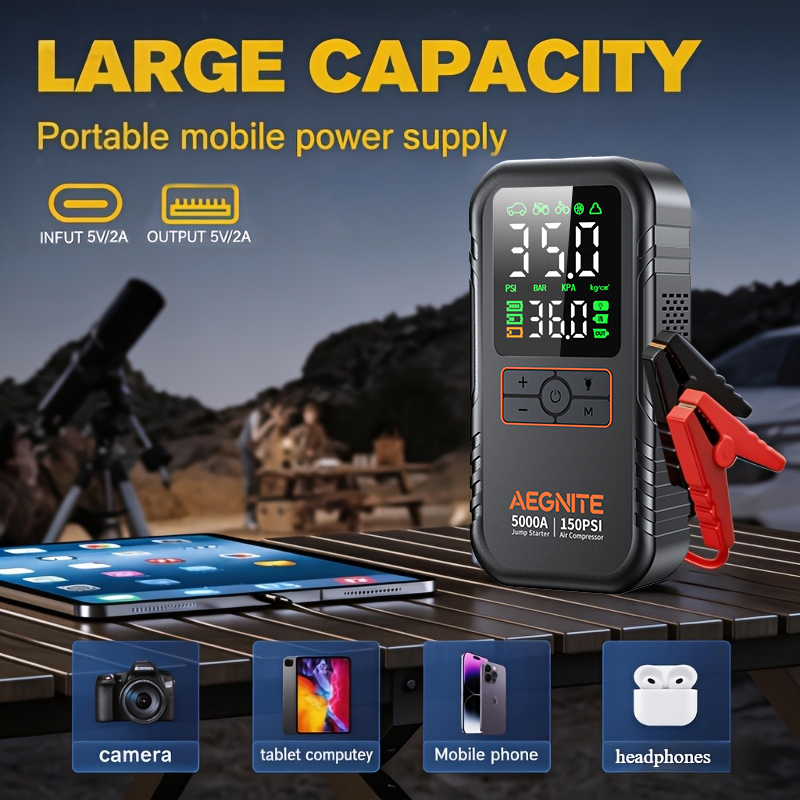 5000A Peak Jump Starter 12V wi - Jump Starter 12V Diesel review and price