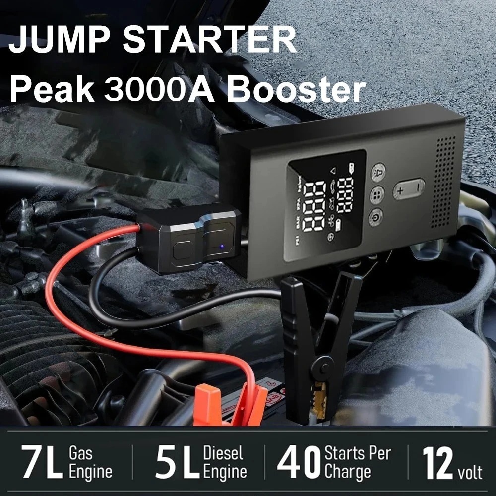 5-in-1 Multifunctional Air Pum - Lithium Jump Starter 3000A Peak review and price