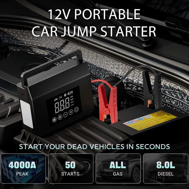 Hieha Portable Car Jump Starte - Portable Jump Starter 4000A review and price