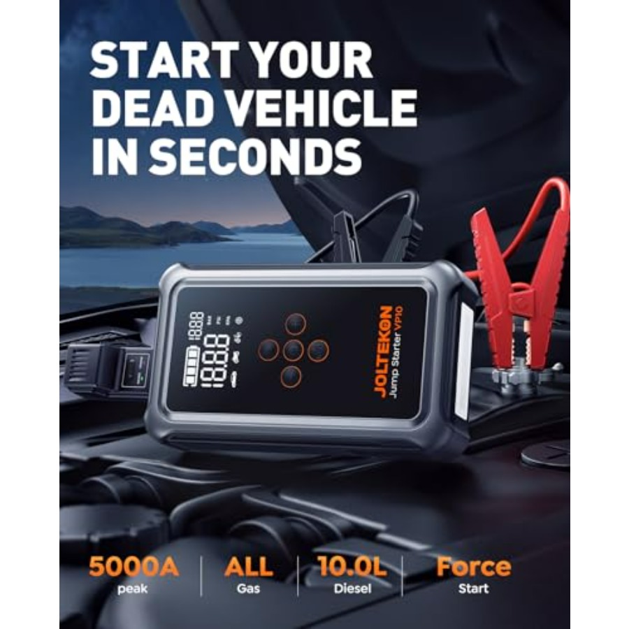 5000A Portable Car Battery Jum - Jump Starter 12V Diesel review and price