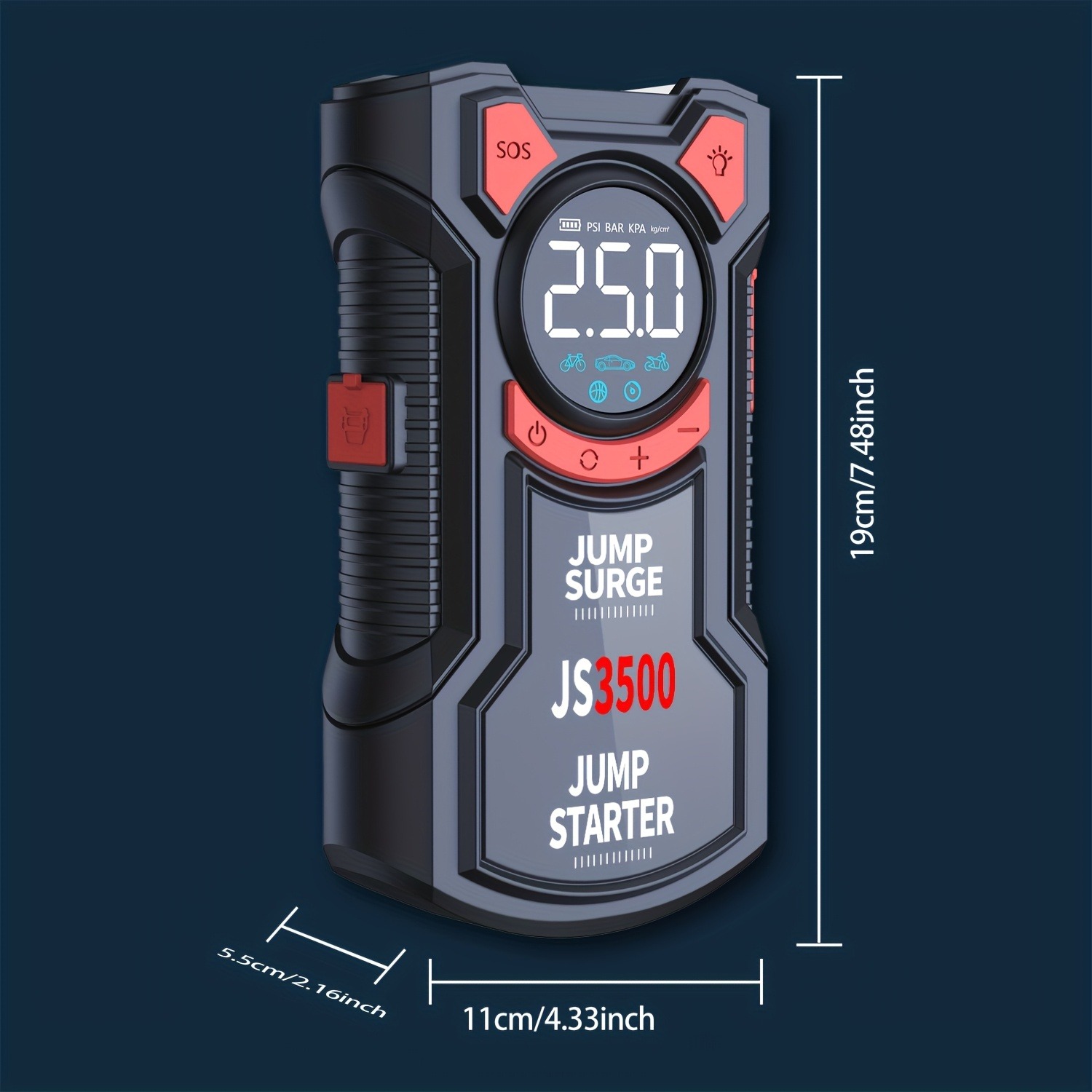 5-in-1 Jump Starter with Digit - Lithium Jump Starter 3000A Peak review and price