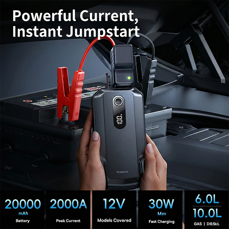 Baseus 2000A Jump Starter Emer - Jump Starter Power Bank 20000Mah review and price