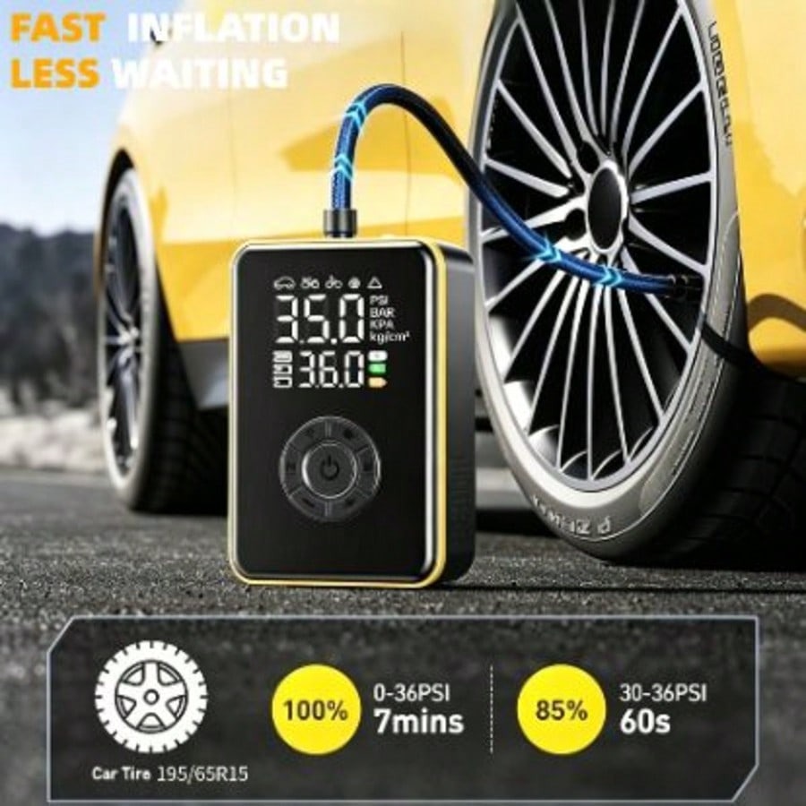150PSI Digital Tire Inflator,  - Jump Starter With Air Compressor review and price