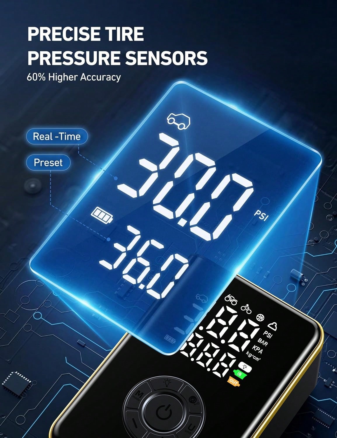 150PSI Digital Tire Inflator,  - Jump Starter With Air Compressor review and price