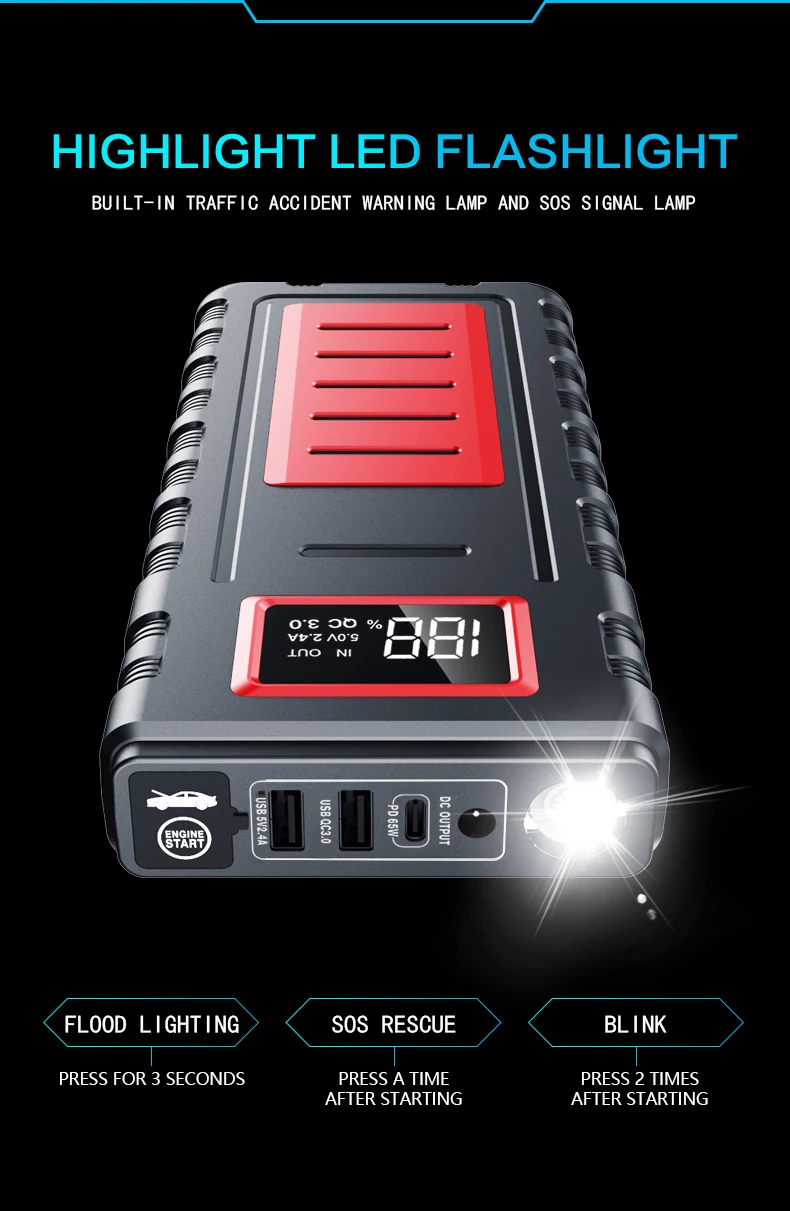 30000mAh 12V Car Jump Starter  - Jump Starter Power Bank 20000Mah review and price