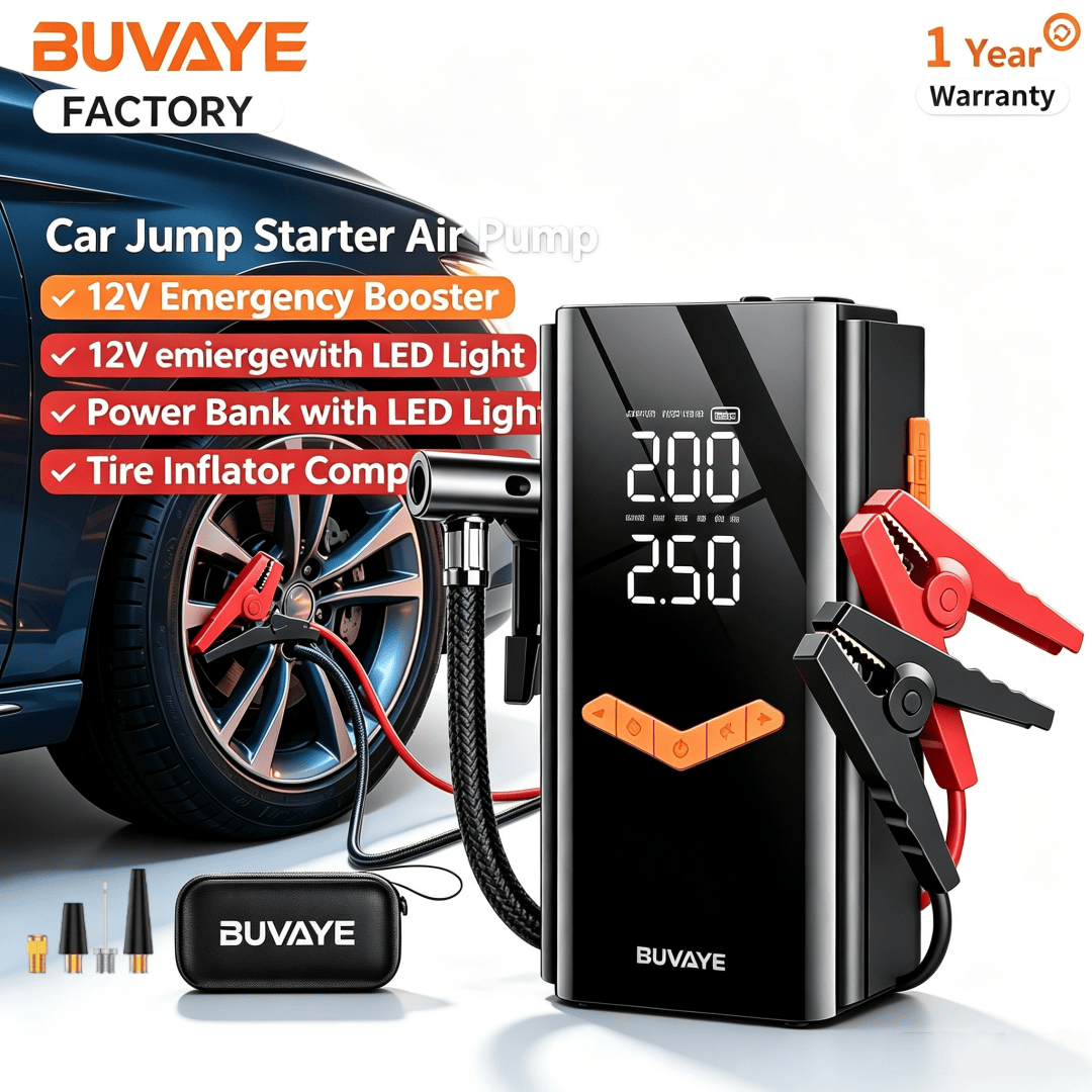 10000mAh 150PSI  4-IN-1 Car Ju - Jump Starter Cable 2000A review and price