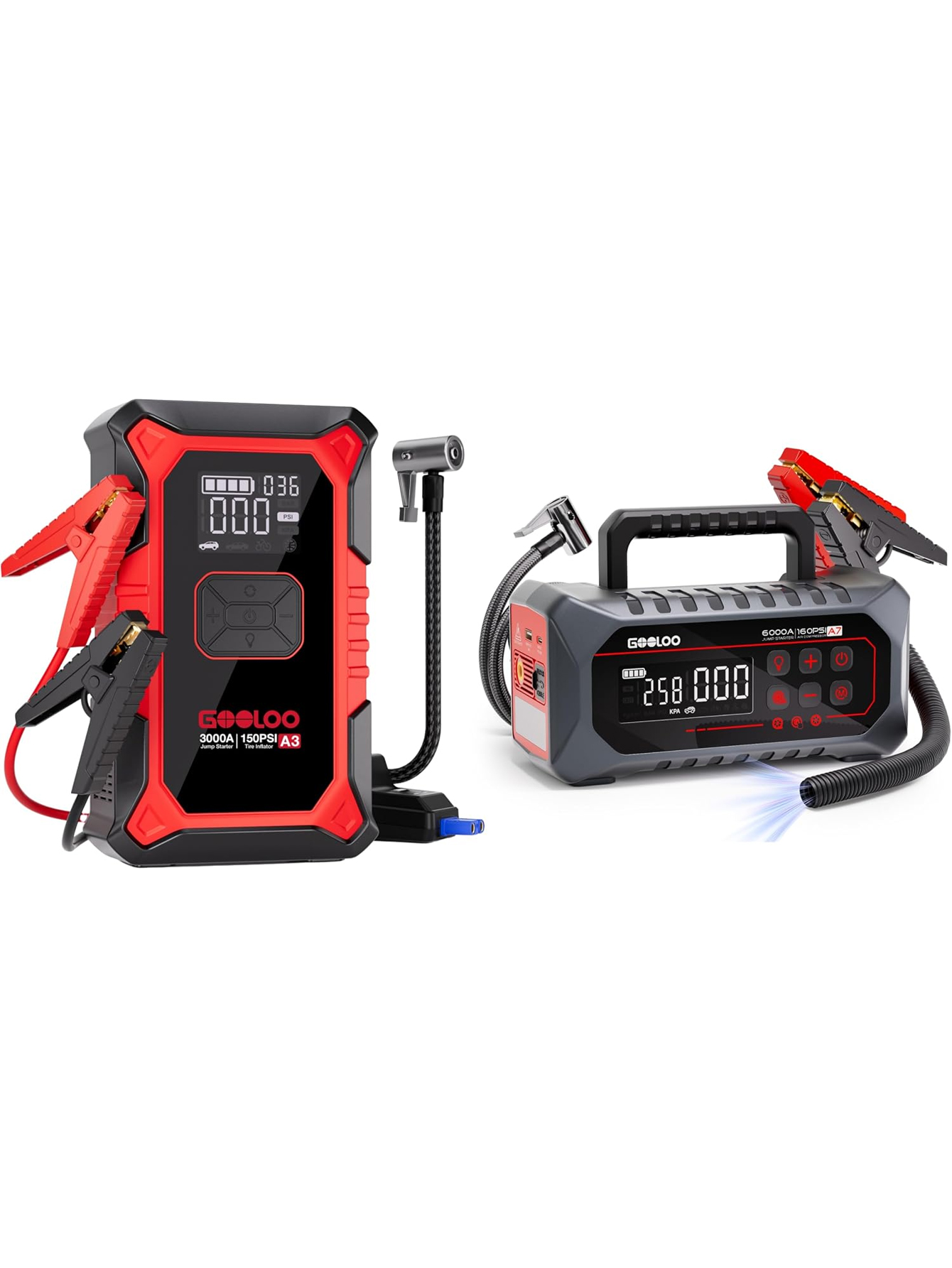 GOOLOO A3 Jump Starter with Ai - Jump Starter With Air Compressor review and price