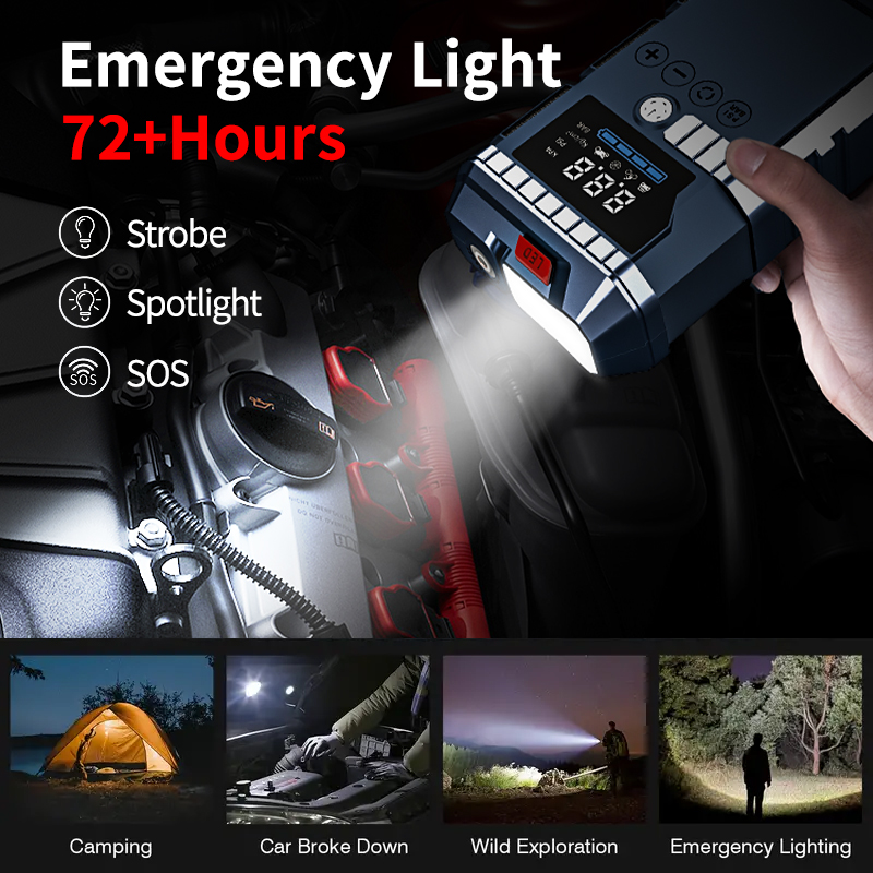 High Power 5000A Car Battery J - Jump Starter Power Bank 20000Mah review and price