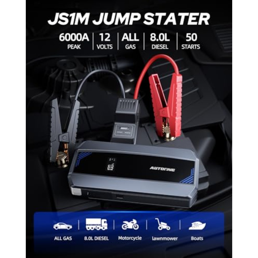 Portable 6000A Car Jump Starte - Jump Starter 12V Diesel review and price