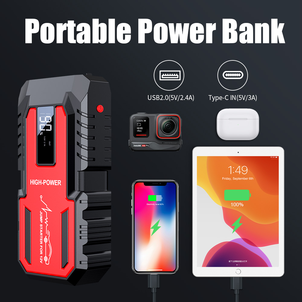 Power Bank 4000A Jump Starter  - Portable Jump Starter 4000A review and price